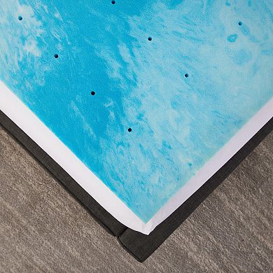 BodiPedic 3-Inch Cooling Gel Swirl Memory Foam Mattress Topper