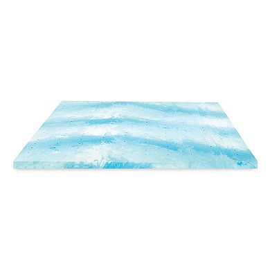BodiPedic 3-Inch Cooling Gel Swirl Memory Foam Mattress Topper