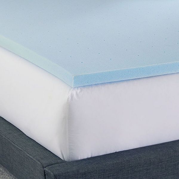 BodiPedic 2-Inch Gel-Infused Memory Foam Mattress Topper - Blue (TWIN XL)