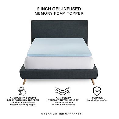 BodiPedic 2-Inch Gel-Infused Memory Foam Mattress Topper