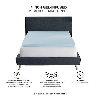 BodiPedic 4-Inch Gel-Infused Memory Foam Mattress Topper