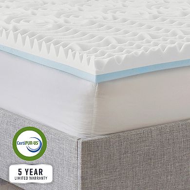 BodiPedic 3-Inch Reversible Dual Sided Memory Foam Mattress Topper