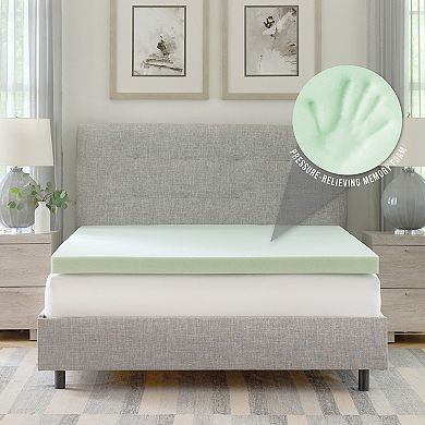 BodiPedic 3-Inch Green Tea Infused Memory Foam Mattress Topper