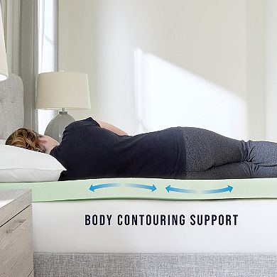 BodiPedic 3-Inch Green Tea Infused Memory Foam Mattress Topper