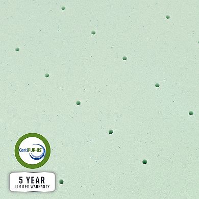 BodiPedic 3-Inch Green Tea Infused Memory Foam Mattress Topper