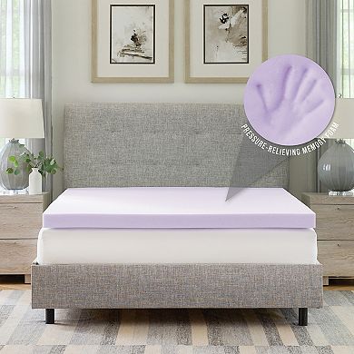 BodiPedic 3-Inch Lavender Scented Memory Foam Mattress Topper