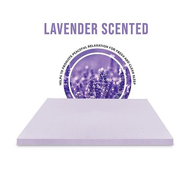 BodiPedic 3-Inch Lavender Scented Memory Foam Mattress Topper