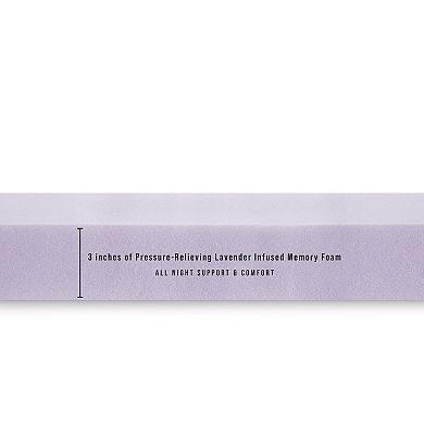 BodiPedic 3-Inch Lavender Scented Memory Foam Mattress Topper