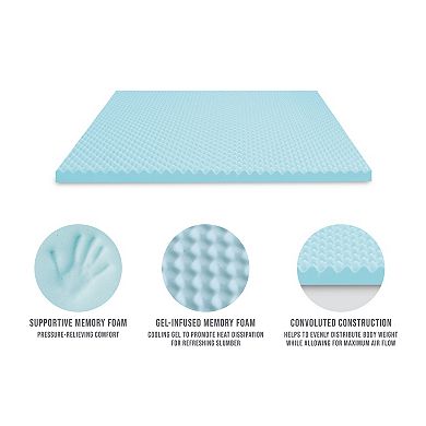 BodiPedic 2.5-Inch Gel-Infused Memory Foam Mattress Topper
