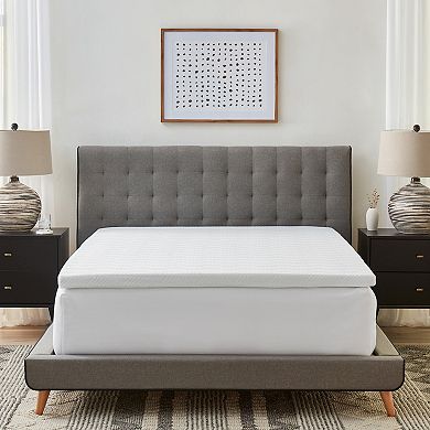 BodiPedic 2-Inch Gel-Infused Memory Foam Mattress Topper with Circular-Knit Cover