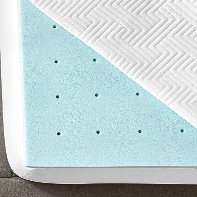 BodiPedic 2-Inch Gel-Infused Memory Foam Mattress Topper with Circular-Knit Cover