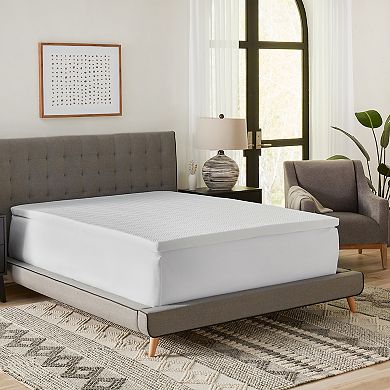 BodiPedic 2-Inch Gel-Infused Memory Foam Mattress Topper with Circular-Knit Cover