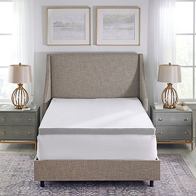BodiPedic 2-Inch Cooling Gel Memory Foam Mattress Topper with Graphene Infused Cover
