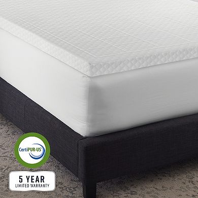 BodiPedic 3-Inch Zoned Comfort Memory Foam Mattress Topper