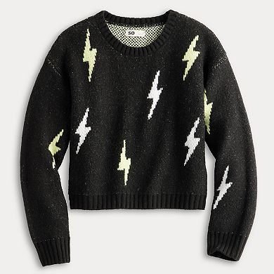 Gray Western Pattern Embroidered Drop Shoulder Pullover Top