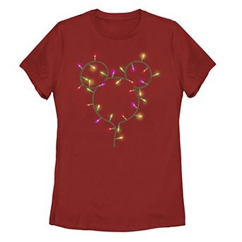 Disney's Mickey Mouse Juniors' Christmas Lights Graphic Tee