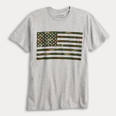 Men's Camo Americana Flag Short Sleeve Graphic Tee