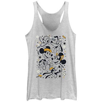 Disney's Mickey and Friends Juniors' Halloween Heads Racerback Graphic Tank
