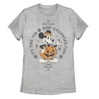 Disney's Mickey Mouse Juniors' Pumpkin Costume Halloween Fun Graphic Tee