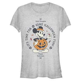 Disney's Mickey Mouse Juniors' Pumpkin Costume Halloween Fun Graphic Tee