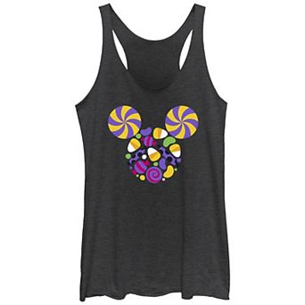 Disney's Mickey Mouse Juniors' Candy Filled Head Racerback Graphic Tank