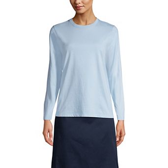Women's Lands' End School Uniform Long Sleeve Essential T-shirt