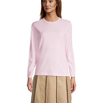 Women's Lands' End School Uniform Long Sleeve Essential T-shirt