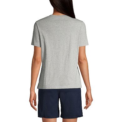 Women's Tall Lands' End School Uniform Short Sleeve Essential T-shirt