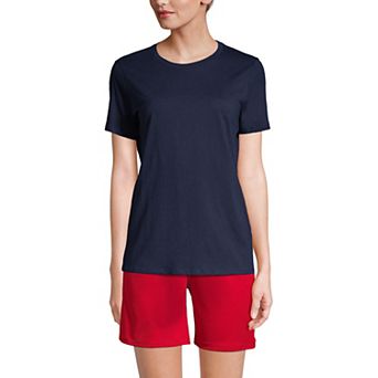 Women's Tall Lands' End School Uniform Short Sleeve Essential T-shirt