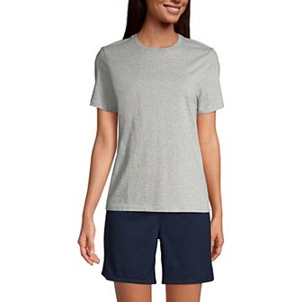 Women's Tall Lands' End School Uniform Short Sleeve Essential T-shirt
