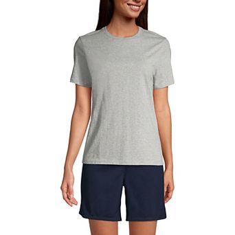 Women's Tall Lands' End School Uniform Short Sleeve Essential T-shirt
