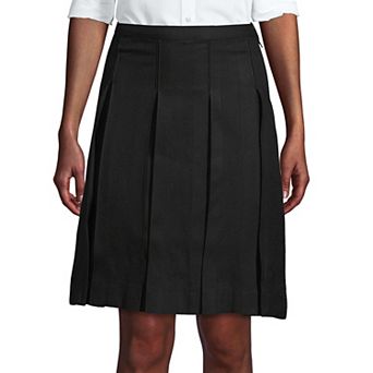 Women's Lands' End School Uniform Above the Knee Box Pleat Skirt
