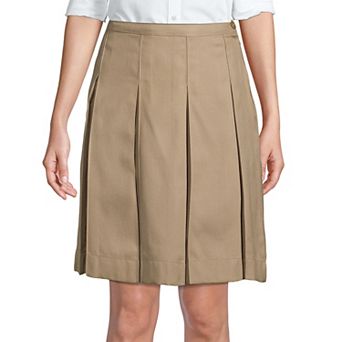 Women's Lands' End School Uniform Above the Knee Box Pleat Skirt