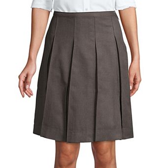Women's Lands' End School Uniform Twill Box Pleat Skirt