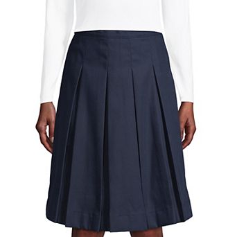 Women's Lands' End School Uniform Classic Box Pleat Skirt