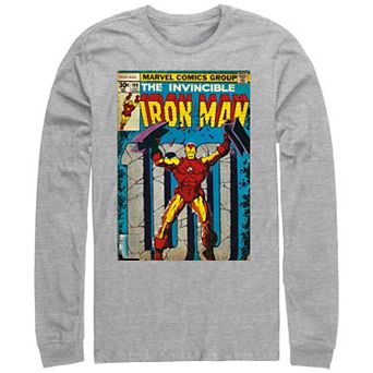 Men's Iron Man The Invincible Comic Book Cover Graphic Tee