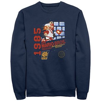 Men's Super Mario Bros NES Game Cover Graphic Fleece
