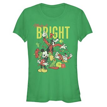 Disney's Mickey and Friends Juniors' Tangled In Christmas Lights Graphic Tee
