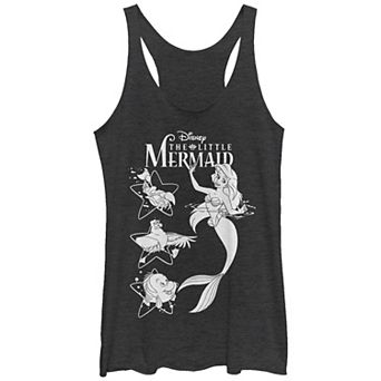 Disney's The Little Mermaid Juniors' Ariel And Friends Rackerback Graphic Tank