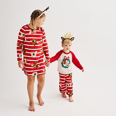 Girls 4-10 Jammies For Your Families® Rudolph The Red-Nosed Reindeer Nightgown & Matching Doll Gown