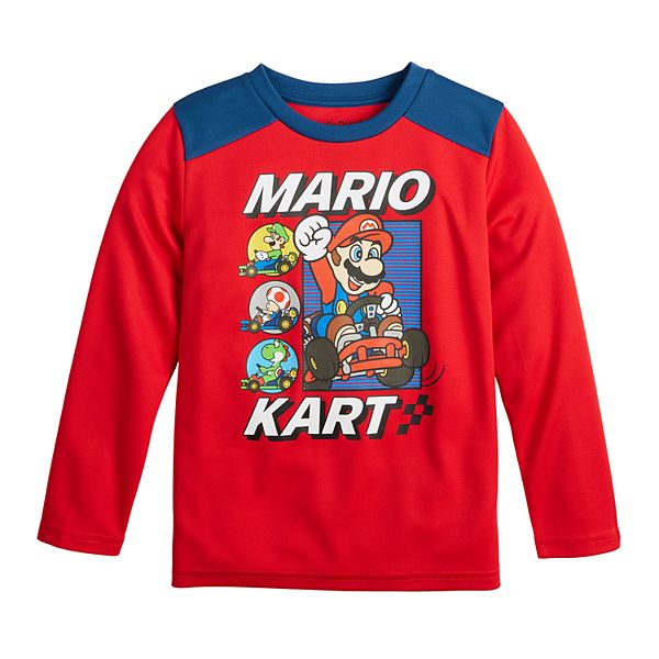 Boys 4-12 Jumping Beans® Mario Kart Long Sleeve Active Graphic Tee