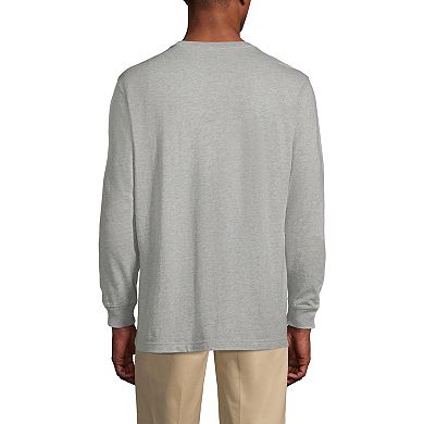 Men's Lands' End Essential Long Sleeve School Uniform T-shirt