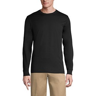 Men's Lands' End Essential Long Sleeve School Uniform T-shirt