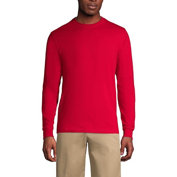 Men's Lands' End Essential Long Sleeve School Uniform Tshirt