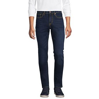 Men's Lands' End Recover 5 Pocket Straight Fit Denim Jeans