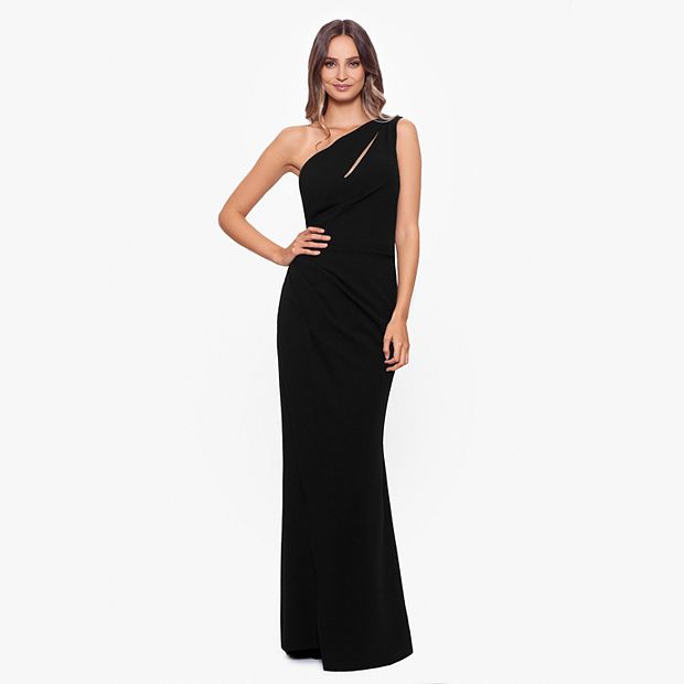 open lace back dress Asymmetrical Peach One-Shoulder Scuba Dress by Tony Ward – Elilhaam main image 0