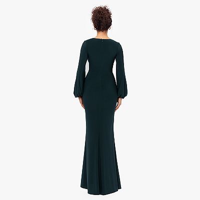 Women s BA Nites Long Sleeve Jersey Evening Dress