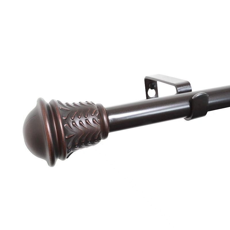 Decopolitan Clairemont 3/4" Adjustable Curtain Rod, Oiled Bronze