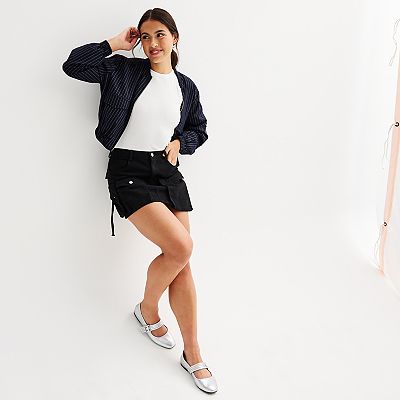 スカート Andmary Harper twill mini skirt black M ANDMARY】Harper twill mini skirt