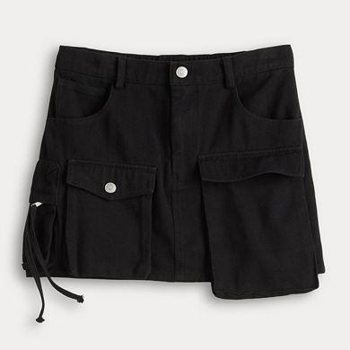 Juniors' Harper & Ivy Mini Twill Cargo Skirt